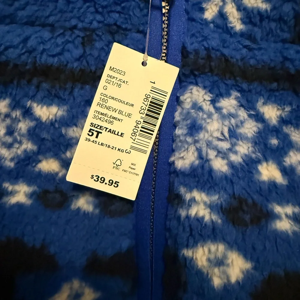 The Children's Place Blue Patterned Fleece Hoodie